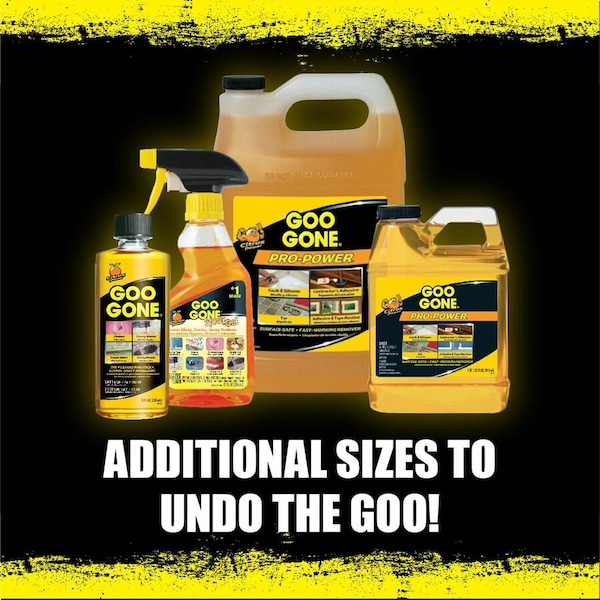 Goo Gone Adhesive Remover, Trigger Spray Bottle, 12 oz, Ready to Use Spray Gel, Citrus - 2096