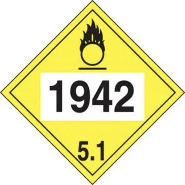 Accuform 4DIGIT DOT PLACARDS HAZARD CLASS 5 MPL751VP1 - MPL751VP1