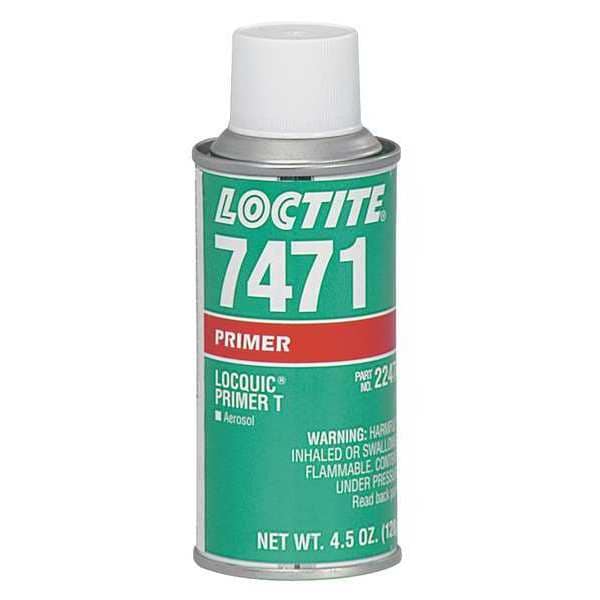 Loctite Primer, SF 7471 Series, Green, 4.5 fl oz, Aerosol Can - 135337