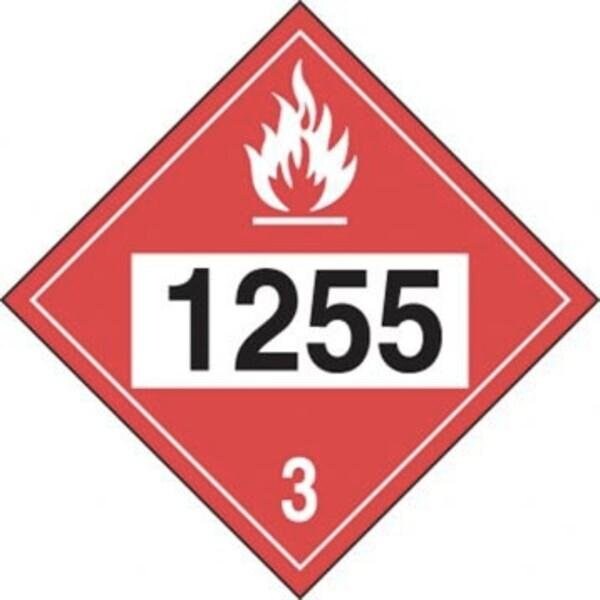 Accuform 4DIGIT DOT PLACARD HAZARD CLASS 3 MPL735VS25 - MPL735VS25