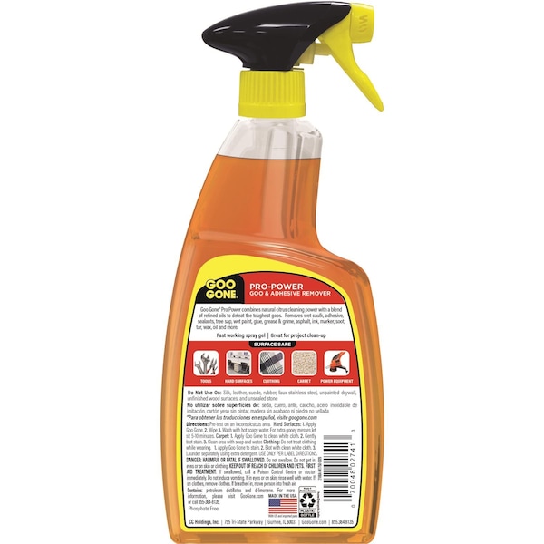Weiman Products Goo Gone Pro-Power Gel Adhesive Remover 24 oz - 2180A
