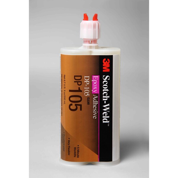 3M Epoxy Adhesive, DP105 Series, Off-White, Pail, 12 PK, 1:01 Mix Ratio, 20 min Functional Cure - 105