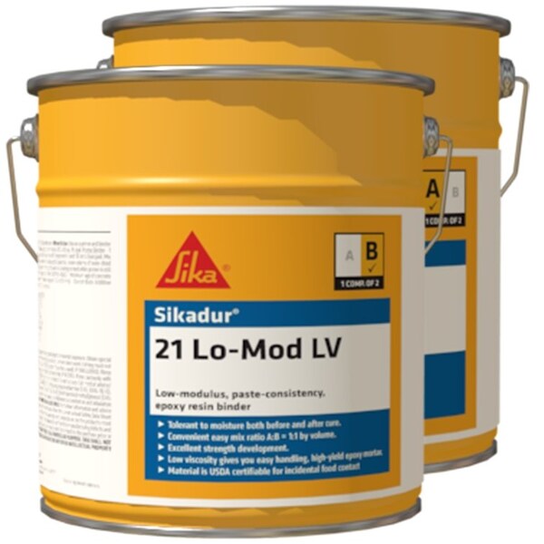 Usa Industrials Sikadur 21 Lo-Mod LV Series, Clear, 4 gal, Pail - SIKA-106594