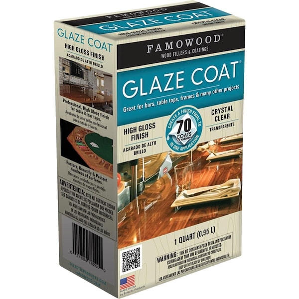 Famowood GLAZE COAT 32 Oz. High Gloss Pour On Finish - 5050080