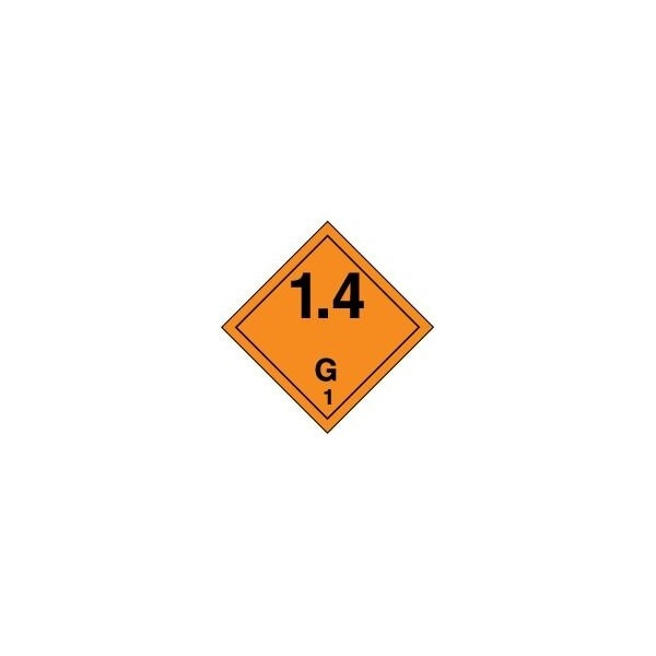 Accuform TDG PLACARD CLASS 1 273MM X 273MM TCP147VS25 - TCP147VS25