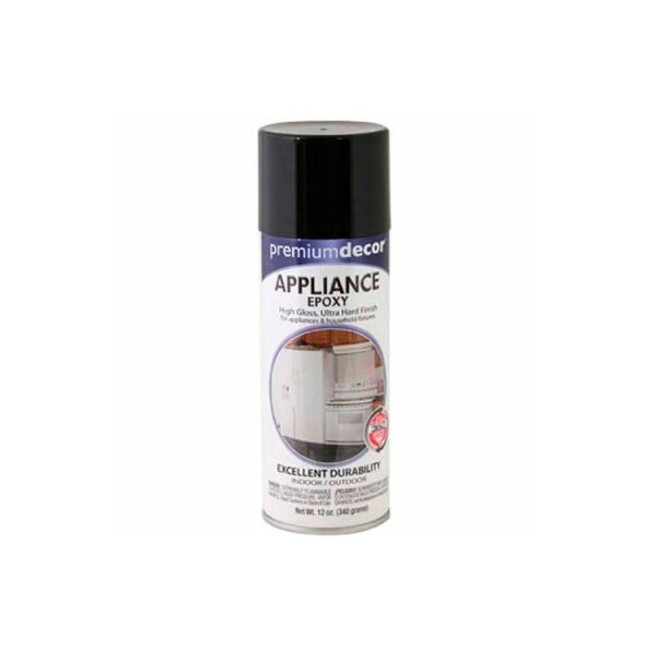 General Paint Premium Decor Appliance Epoxy Spray, 12 oz. Aerosol Can, Black - 342691