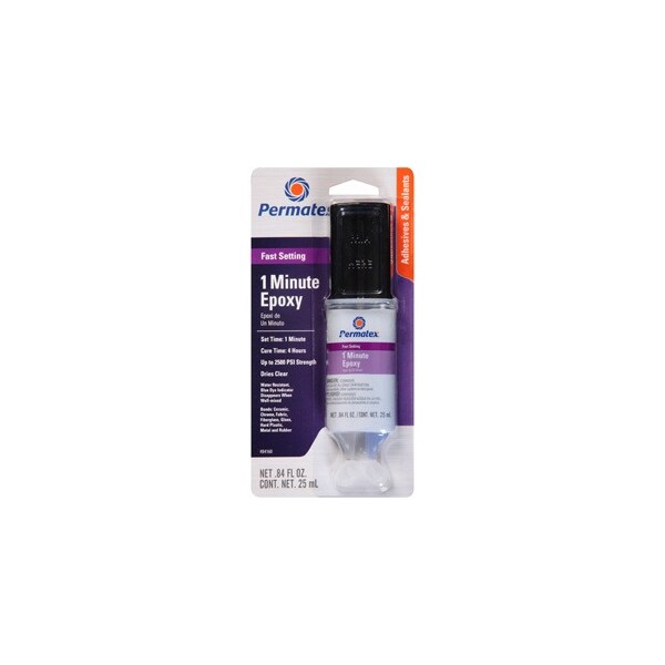 Permatex 2 Minute General Purpose Epoxy, .84 oz. dual syringe, carded - 84160