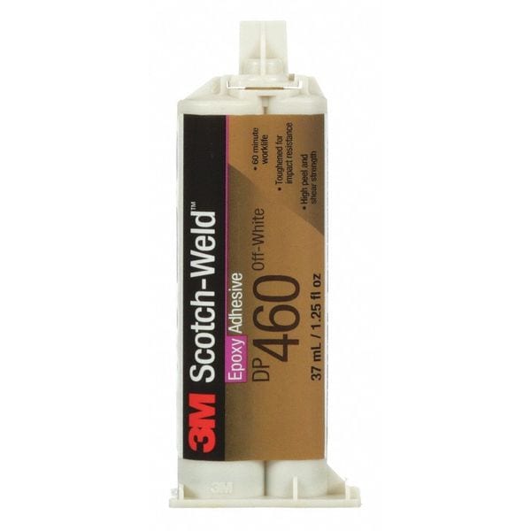 3M Epoxy Adhesive, DP460 Series, Off-White, Dual-Cartridge, 12 PK, 2:01 Mix Ratio, 4 hr Functional Cure - 460