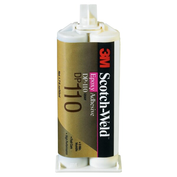 3M Hot Melt Adhesive, DP110 Series, Amber, Dual-Cartridge, 12 PK, 1:01 Mix Ratio - 110