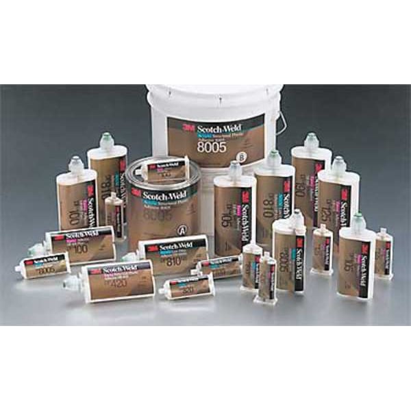 3M Epoxy Adhesive, 1838 Series, Gray, Dual-Cartridge, 6 PK, 4:05 Mix Ratio, 8 hr Functional Cure - 1838