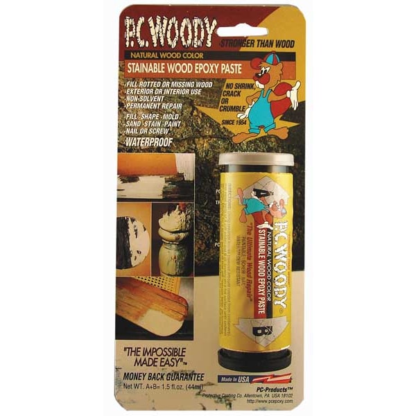Pc Products Plastic Adhesive, PC-Woody Series, clear, 1 qt, Can, 1:01 Mix Ratio, Not Rated Functional Cure - 23334