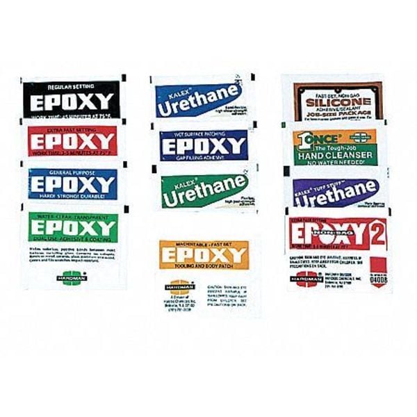 Hardman Urethane Adhesive, Double/Bubble D-50 Series, Clear, Packet, 10 PK, 1:01 Mix Ratio - 4022-BG10