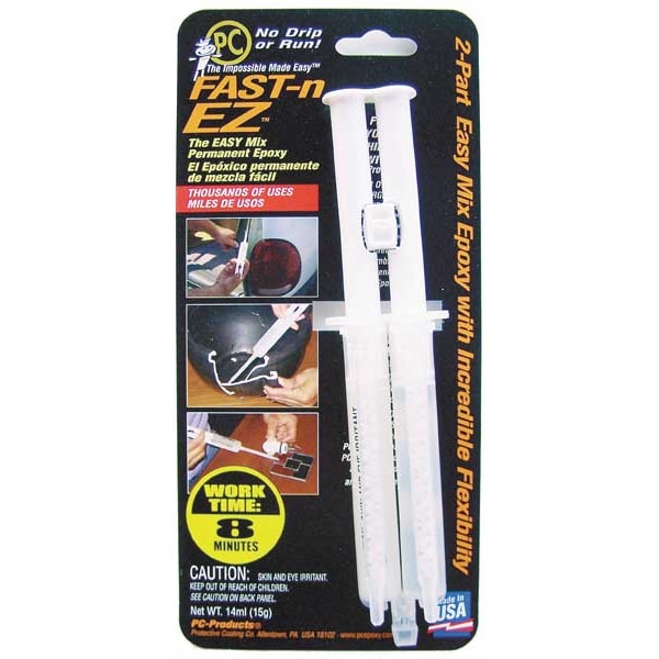Pc Products Wood Glue, PC-Fast-n EZ Series, Yellow, 16 oz, Bottle, 1:01 Mix Ratio, 1 hr Functional Cure - 061411
