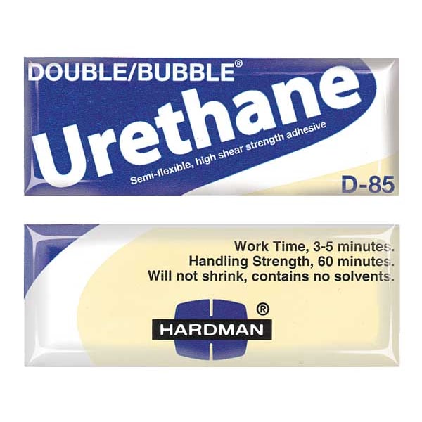 Hardman Hot Melt Adhesive, Double/Bubble D-85 Series, White, Packet, 10 PK, 1:01 Mix Ratio - 4023-BG10