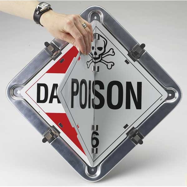 Brady DOT Container Placard, Various DOT Classes, Aluminum, 13-5/8" W x 13-5/8" H - 59955