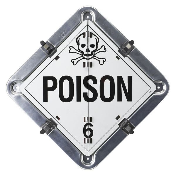 Brady DOT Container Placard, Various DOT Classes, Aluminum, 13-5/8" W x 13-5/8" H - 59955