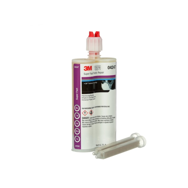 3M Instant Adhesive, 04247 Series, Black, 1 oz, Bottle, 1 hr Functional Cure - 04247