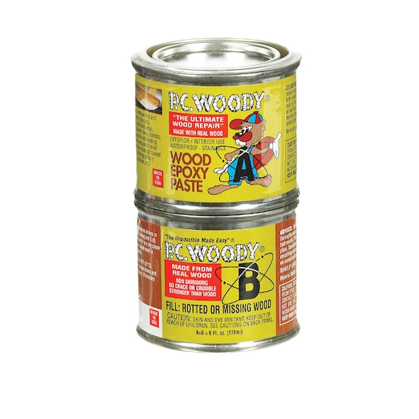 Pc Woody PC-Woody Tan Two Part Wood Epoxy Paste 6 oz - WOODY 6 OZ