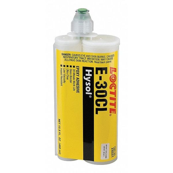 Loctite Acrylic Adhesive, E-30CL Series, Light Amber, (1) 0.34 oz, (1) 1.41 oz, Bottle, 2:01 Mix Ratio - 237118