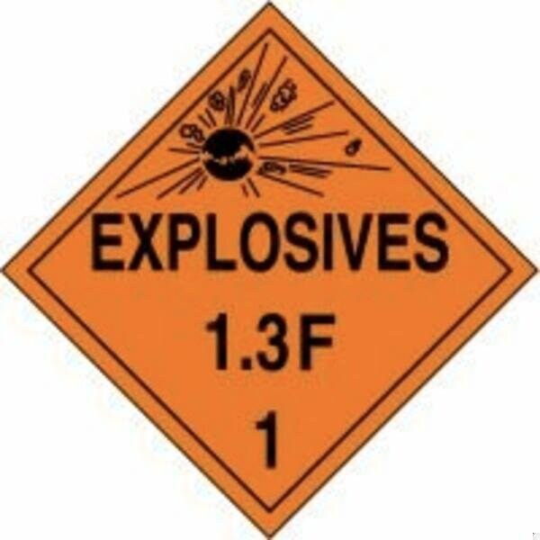 Accuform DOT PLACARD HAZARD CLASS 1  MPL11MG1 - MPL11MG1