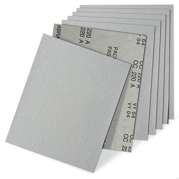 Cgw Abrasives S13T Stearated Sanding Sheet, 11 in L x 9 in W, 280 Grit, Very Fine Grade, Silicon Carbide Abrasive,  - 44852
