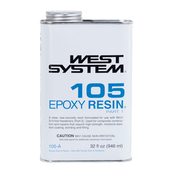 West System West System 105 Resin Extra Strength Epoxy Clear Epoxy Resin 32 oz - 105A