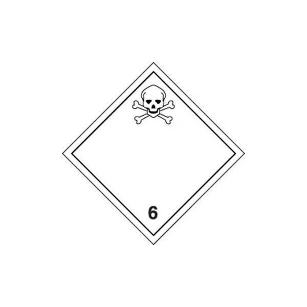 Accuform TDG PLACARD CLASS 6 273MM x 273MM TCP634VS50 - TCP634VS50