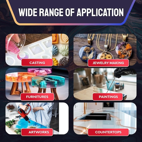 Dave & Diana Crystal Clear Epoxy Resin 16oz Includes 16oz Each of Resin A and Hardener B Anti-Yellowing - OCEPR32
