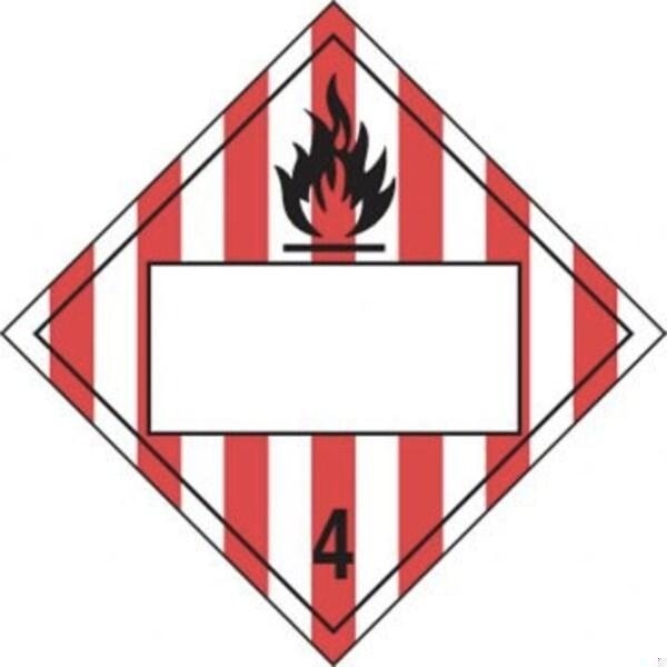 Accuform BLANK DOT PLACARD HAZARD CLASS 4 MPL4DG4AMG1 - MPL4DG4AMG1