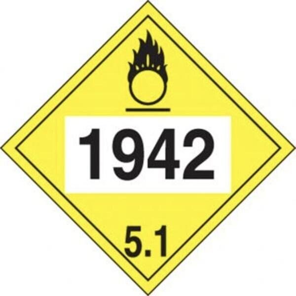 Accuform 4DIGIT DOT PLACARDS HAZARD CLASS 5 MPL751VP100 - MPL751VP100