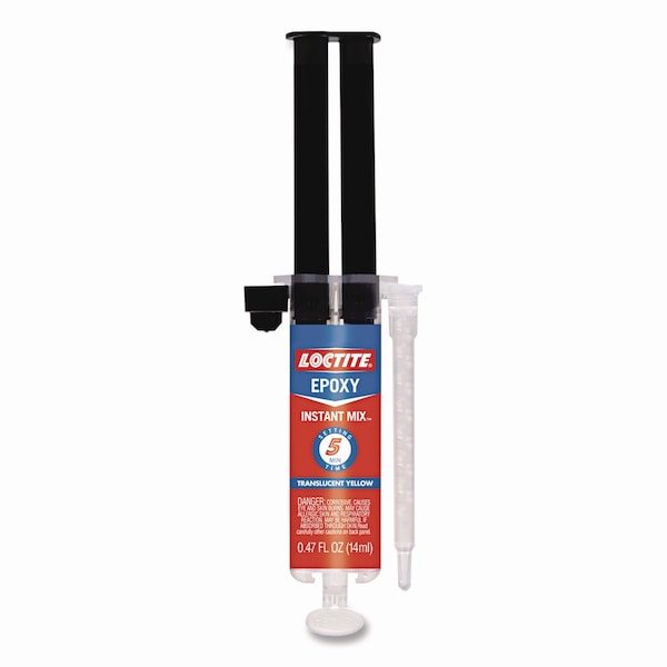 Loctite Epoxy Applicator, Instant Mix Syringe, 5 Min.Bond, .47oz. - 1365868