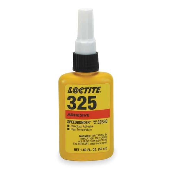 Loctite Epoxy Adhesive, 325 Series, Yellow, Syringe, No Mix Mix Ratio, 5 min Functional Cure - 135401