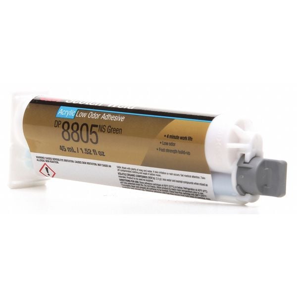 3M Acrylic Adhesive, Scotch-Weld(TM) Series, Green, Dual-Cartridge, 10:01 Mix Ratio - 00076308984335