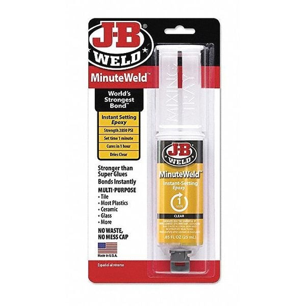 J-B Weld Flex-O Spray Coat, MinuteWeld Series, Clear, Dual-Cartridge, 1:01 Mix Ratio, 1 hr Functional Cure - 50101