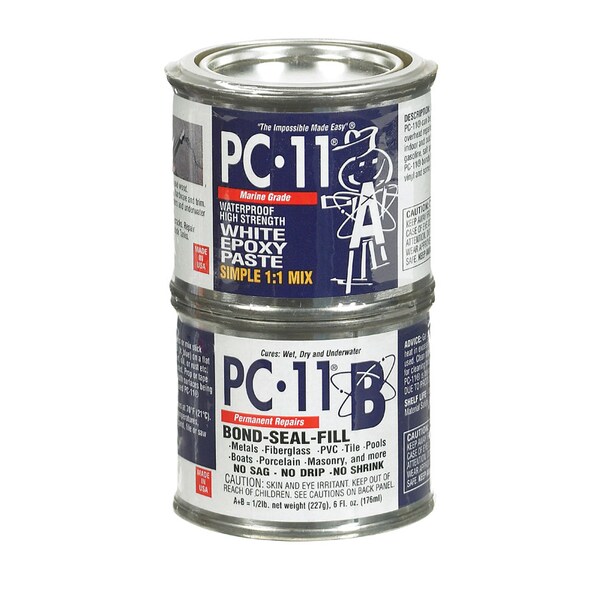 Pc-11 PC-11 Marine All Purpose High Strength Off White Epoxy 6 oz - PC11-1/2#