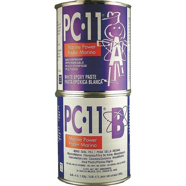 Pc Products Epoxy Adhesive, PC-11 Series, Off White, Can, 1:01 Mix Ratio, 12 hr Functional Cure - 640111