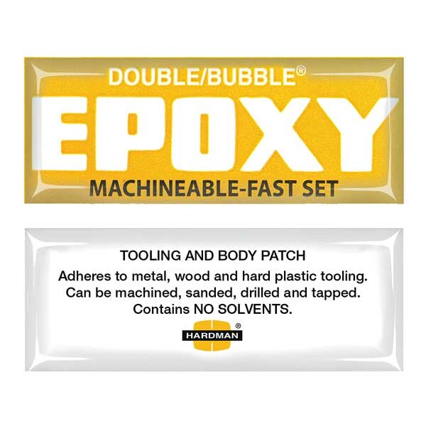 Hardman Epoxy Adhesive, Double/Bubble Machineable-Fast Set Series, Black, Packet, 10 PK, 1:01 Mix Ratio - 4002-BG10