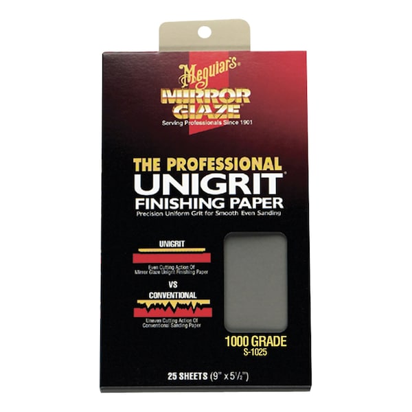 Meguiars UNIGRIT SANDING PAPER-1000 GRIT5, 25PK - S1025