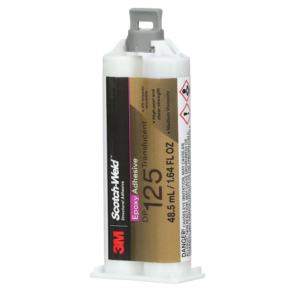 3M Adhesive Remover, DP125 Series, Clear, 4 oz, Bottle, 1:01 Mix Ratio, 150 min Functional Cure - 125