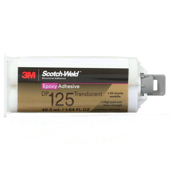 3M Adhesive Remover, DP125 Series, Clear, 4 oz, Bottle, 1:01 Mix Ratio, 150 min Functional Cure - 125