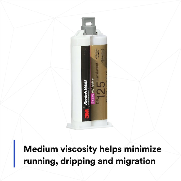 3M Adhesive Remover, DP125 Series, Clear, 4 oz, Bottle, 1:01 Mix Ratio, 150 min Functional Cure - 125