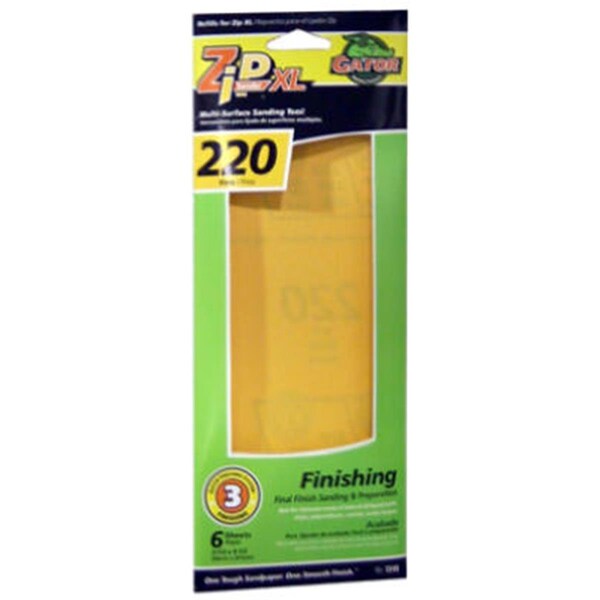 Gator Finishing 7249 220 Grit Sanding Refill Sheet- 6 Pack - 839405