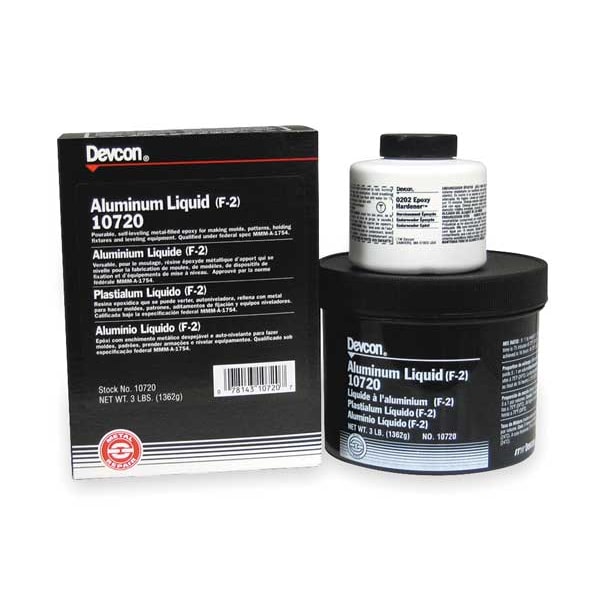 Devcon Epoxy Adhesive, 10720 Series, Gray, Pail, 5:01 Mix Ratio, 16 hr Functional Cure - 10720
