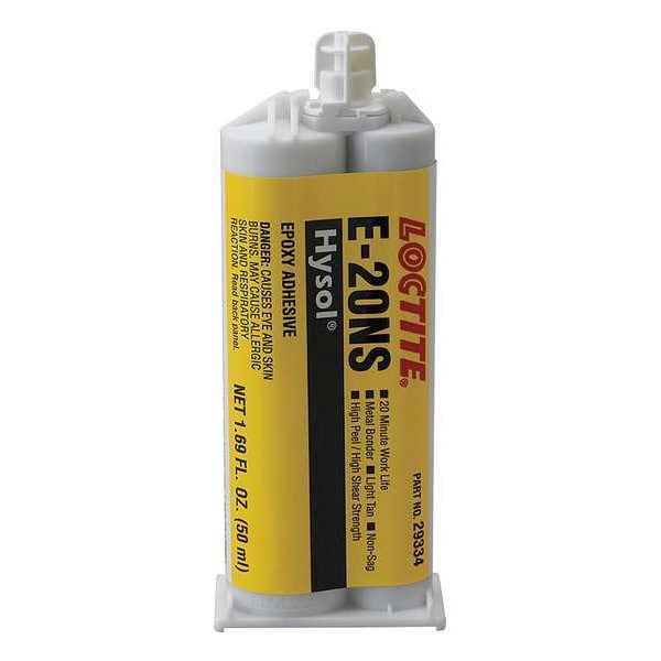 Loctite Hot Melt Adhesive, E-20NS Series, Clear, Dual-Cartridge, 2:01 Mix Ratio, 25 hr Functional Cure - 237119