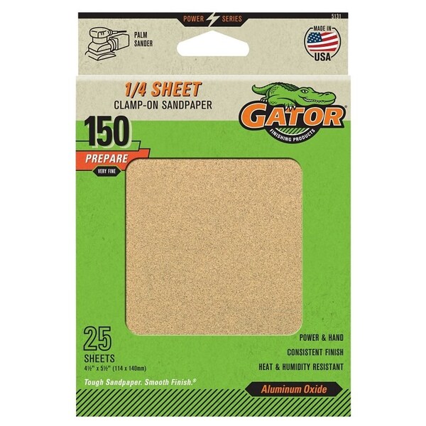 Gator PAPER SAND 1/4 150GR 4.5X5.5IN - 5131