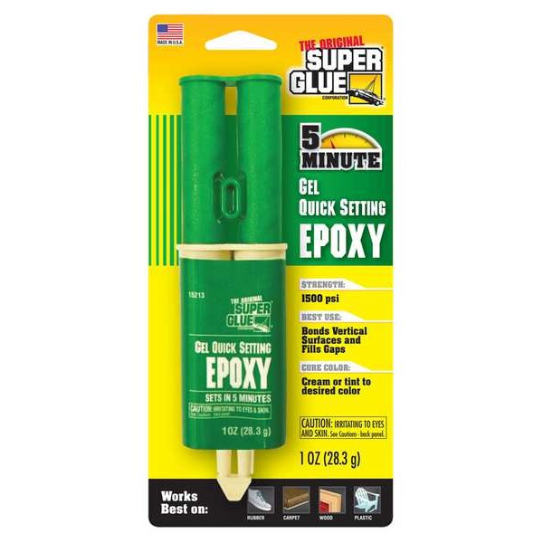 Super Glue Concrete Primer, Gel Quick Setting Epoxy Series, Clear, 1 qt, Jug, 1:01 Mix Ratio - 15213