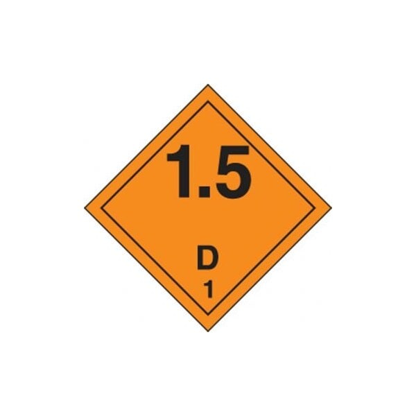 Accuform TDG PLACARD CLASS 1 273MM x 273MM TCP154MG10 - TCP154MG10