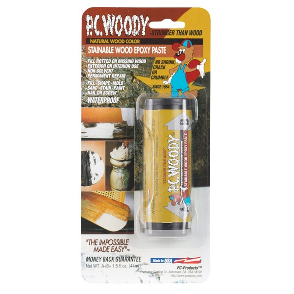 Pc Woody PC-Woody Tan Two Part Wood Epoxy Paste 1.5 oz - WOODY 1.5 OZ