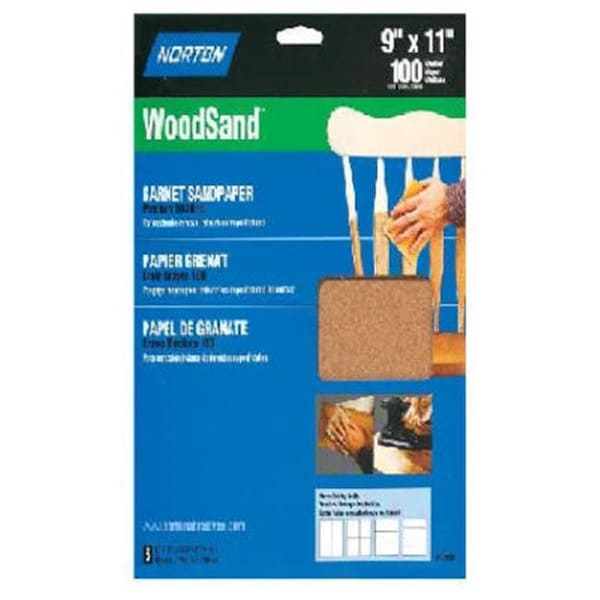Norton Co Norton 07660747980 9 x 11 in. Garnet Wood Sanding Sheets. - 212308