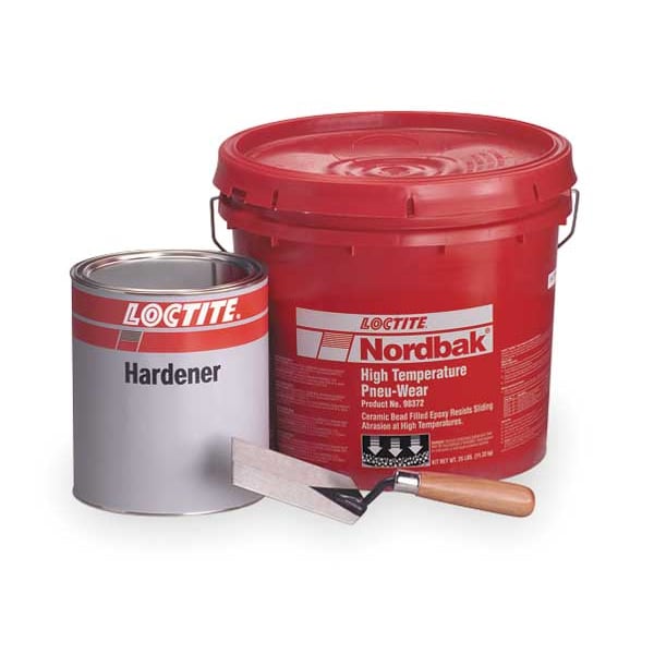 Loctite Epoxy Adhesive, Pneu-Wear Series, Gray, Pail, 4:01 Mix Ratio, Heat Cure Functional Cure - 235622